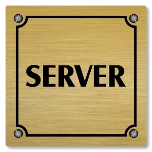 Server, 80x80mm, zlatá, Kansas